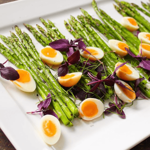Blanched Asparagus &amp; Quail Egg