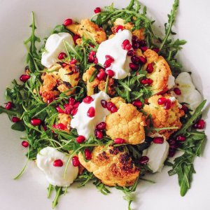 Roasted Turmeric Cauliflower with Pomegranate