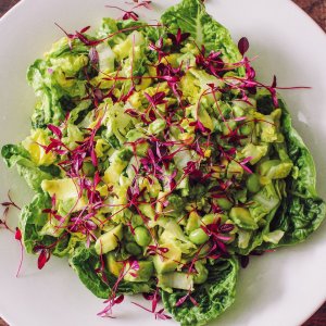 Baby Gem, Avocado & Edamame Salad (VV) (GF)