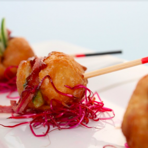Shredded Duck Savoury Doughnut with Cucumber, Spring Onion & Hoisin.JPG