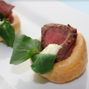Roast Beef in a Mini Yorkshire Pudding