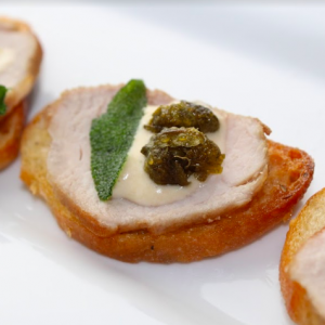Ballotine of Corn Fed Chicken with Parma, Pistachio, Pear &amp; Apricot Chutney